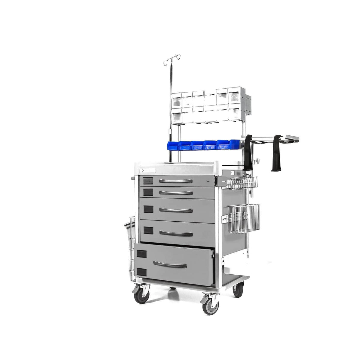 Clinicart 34inch Emergency Cart Silver