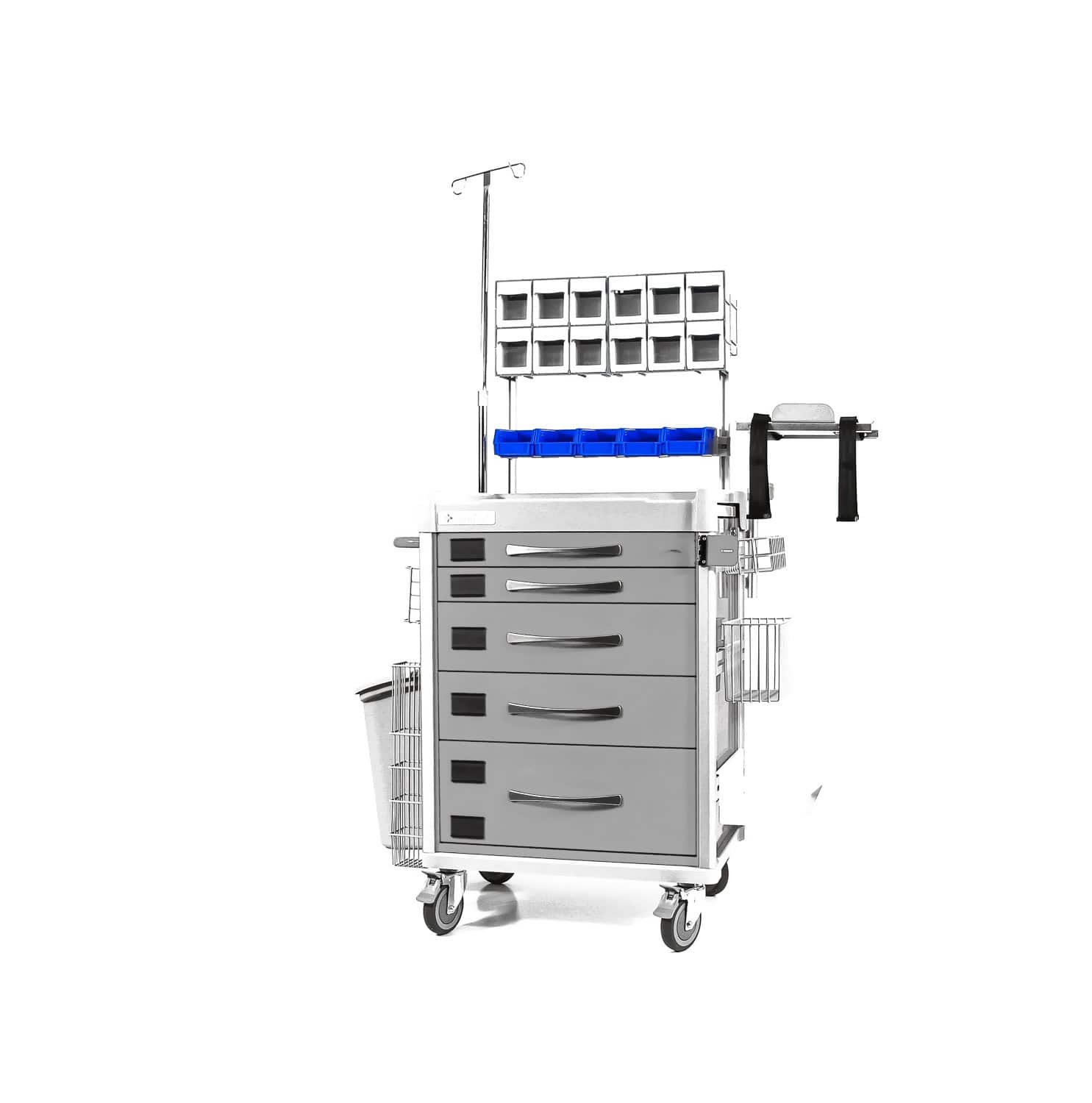 Clinicart 34inch Emergency Cart Silver