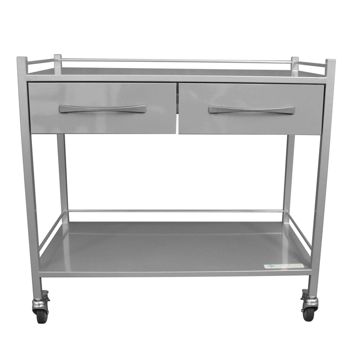 Clinicart Dressing Instrument Trolley 50cm x 100cm 2 Drawers