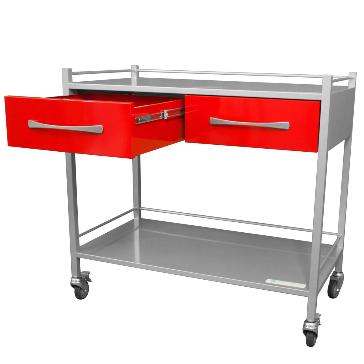 Clinicart Dressing Instrument Trolley 50cm x 100cm 2 Drawers