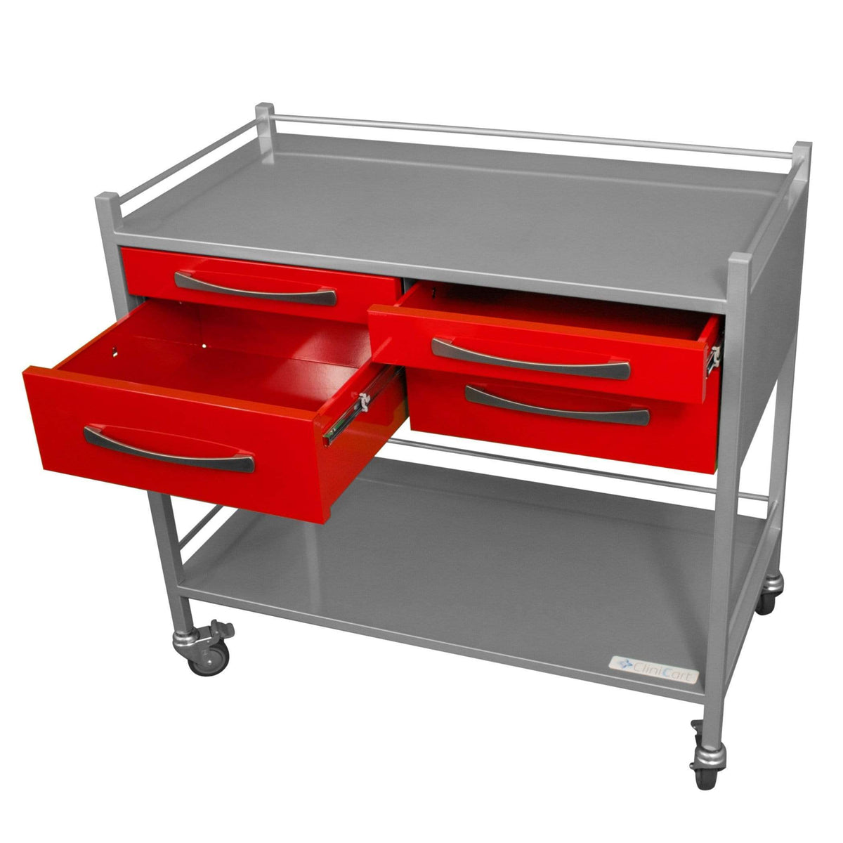 Clinicart Dressing Instrument Trolley 50cm x 100cm 4 Drawers