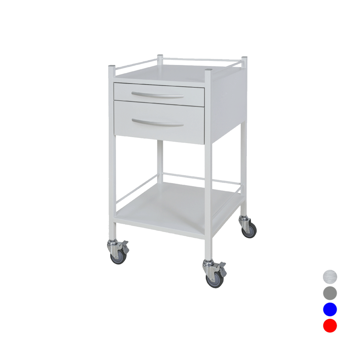 Clinicart Dressing Instrument Trolley  50cm x 50cm 2 Drawer