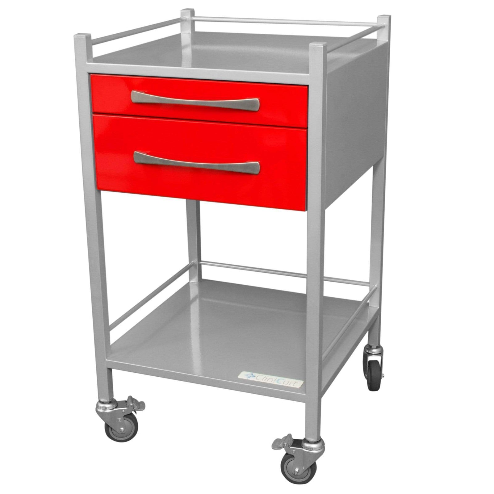 Clinicart Dressing Instrument Trolley  50cm x 50cm 2 Drawer