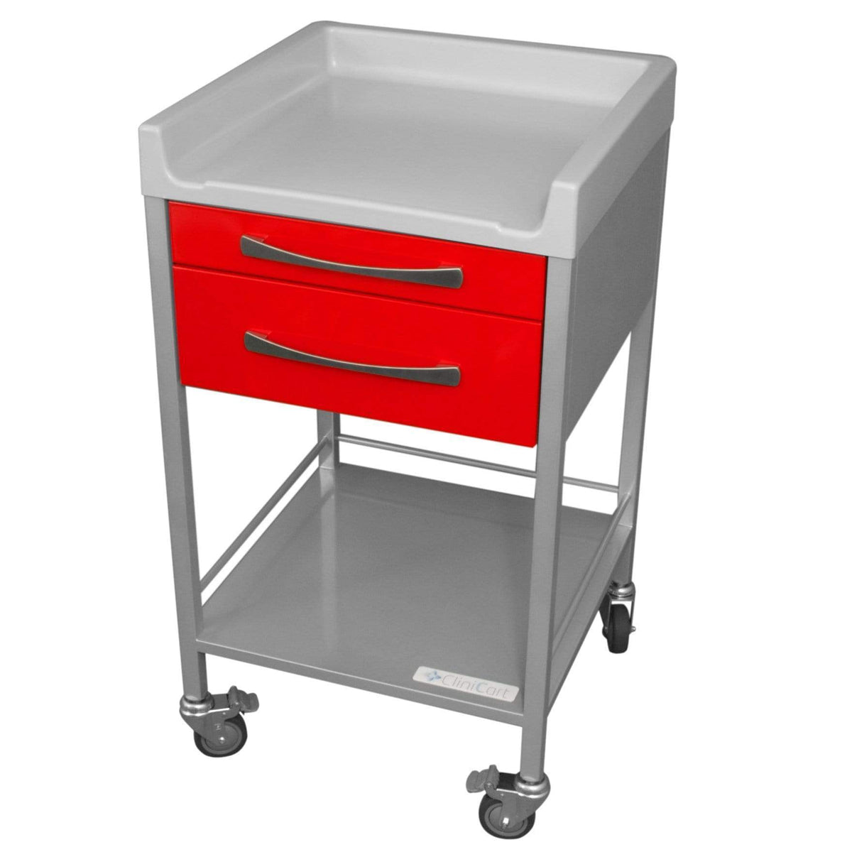 Clinicart Dressing Instrument Trolley  50cm x 50cm 2 Drawer