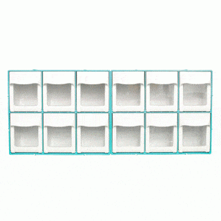 Clinicart Tilt Bin Organiser 2x Rows of Small Bins