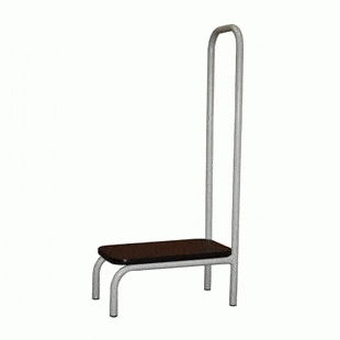 Dalcross Single Step-up Stool with Handrail - Powdercoated