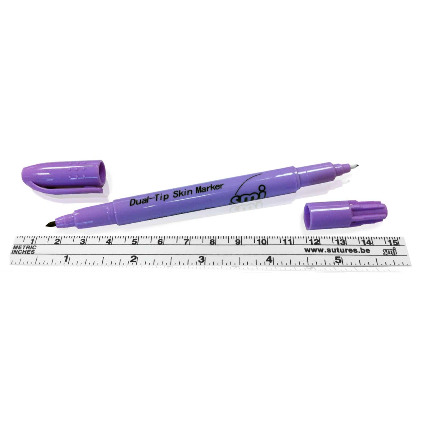 Bydand Medical Surgical Instruments Box 36 / Sterile Dual Tip Skin Marker with Ruler