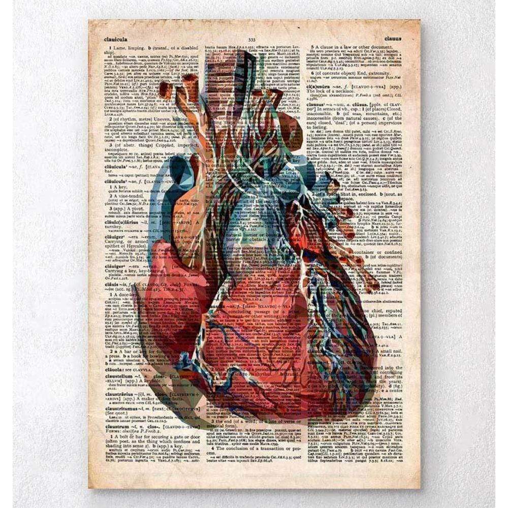 Geometric Heart II Old Dictionary Page