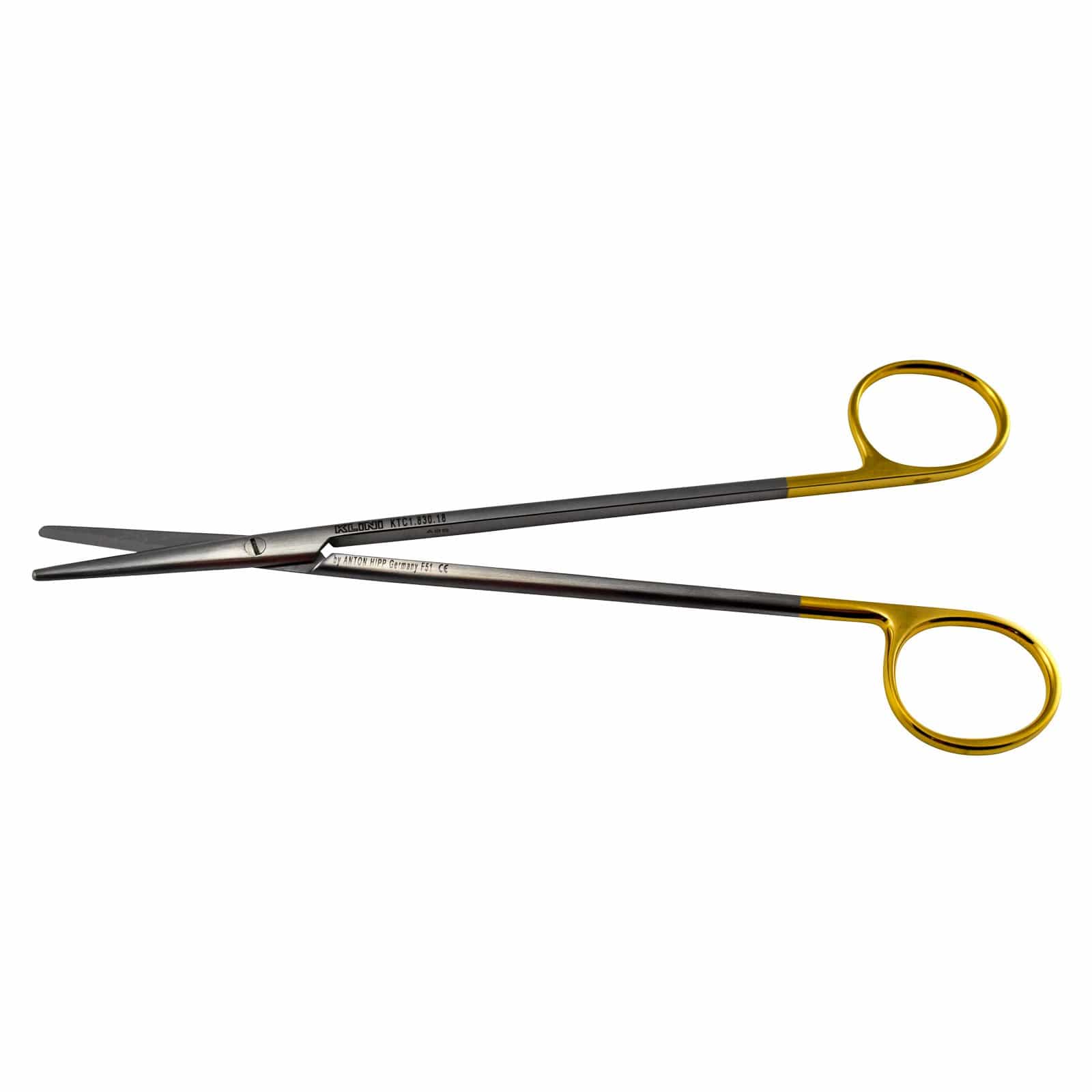 Klini Surgical Instruments 18cm / Straight + TC / Blunt/Blunt Klini Metzenbaum Scissors