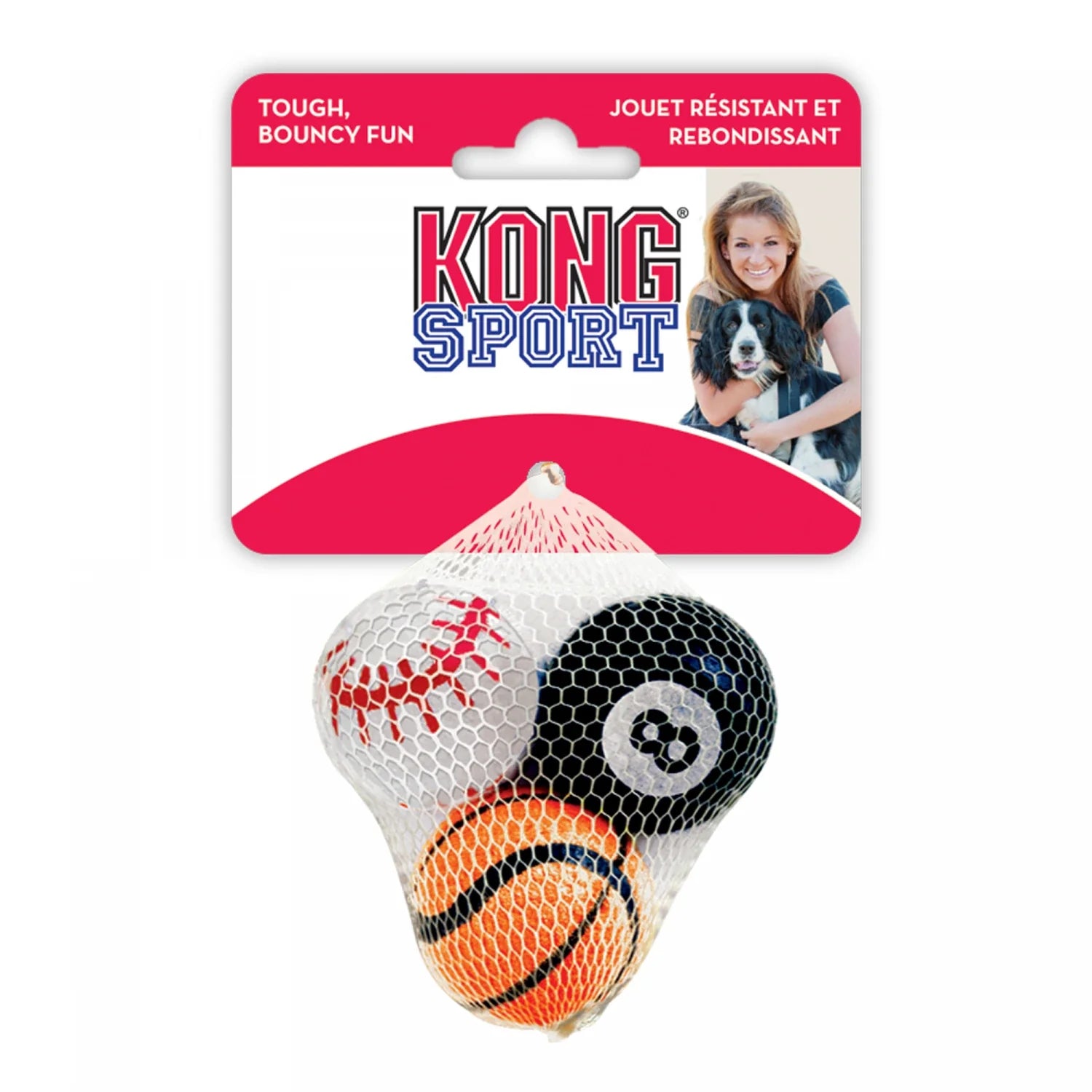 KONG - Sports Balls - Medium - Pack of 3