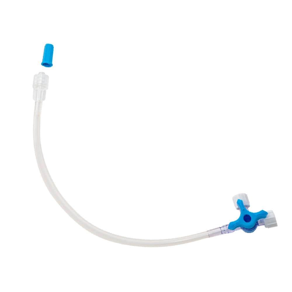 MDevices IV Lines 15cm / Blue / Sterile MDevices Stopcock Lipid Resistant