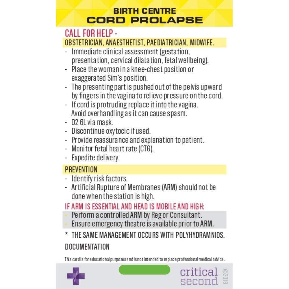 Midwifery Pack - Education Cards