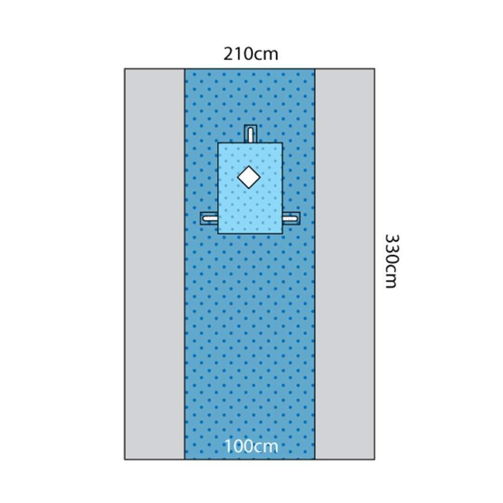 Multigate Drapes & Equipment Covers Thyroid Drape / 210cm x 330cm / Sterile Multigate Drape
