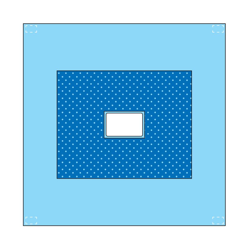 Multigate Drapes & Equipment Covers Adhesive Aperture 15x10cm / 75cm x 75cm / Sterile Multigate Drape