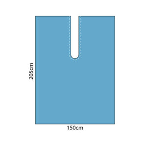 Multigate Drapes & Equipment Covers U Split Drape (BLUE PE) / 150cm x 205cm / Sterile Multigate Drape