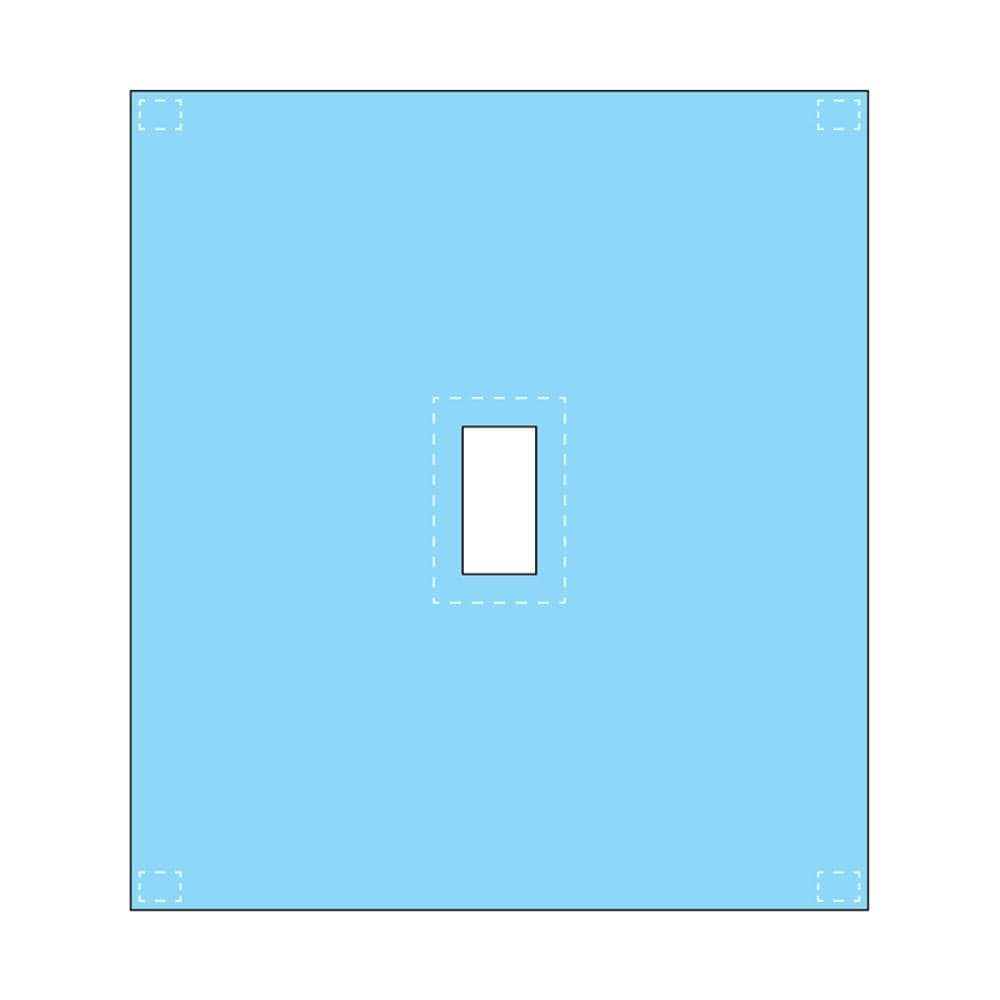 Multigate Drapes & Equipment Covers Spinal Drape Adhesive Aperture / 90cm x 100cm / Sterile Multigate Drape