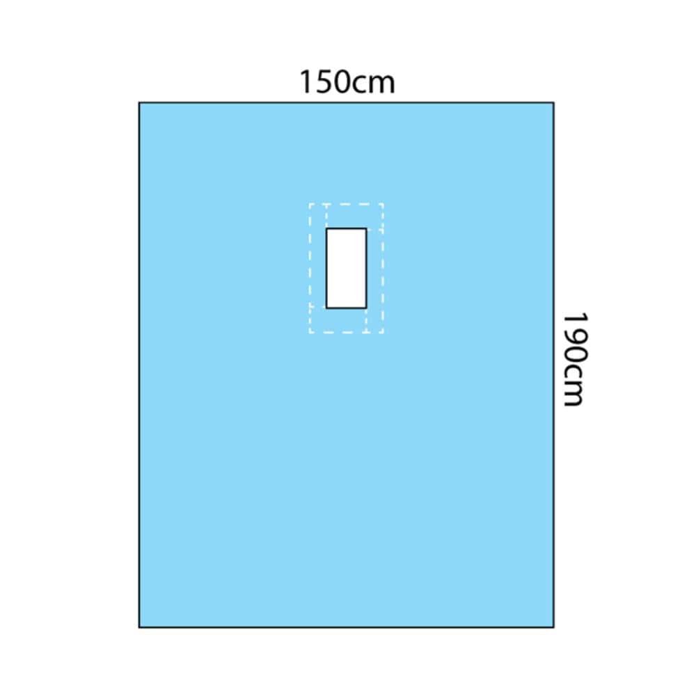 Multigate Drapes & Equipment Covers Adhesive Aperture 12x24cm / 150cm x 190cm / Sterile Multigate Drape