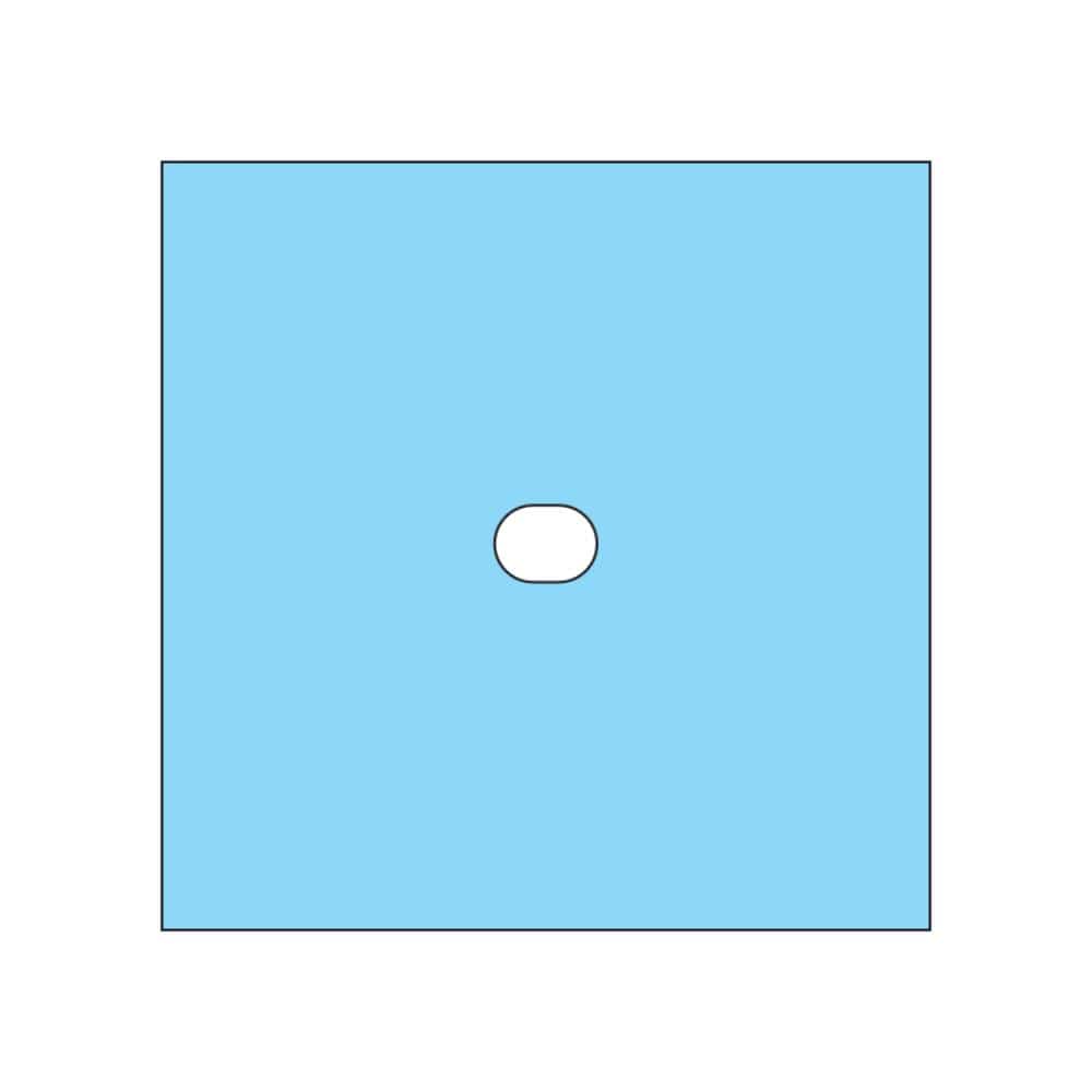 Multigate Drapes & Equipment Covers Oval Aperture 8x6cm / 60cm x 60cm / Sterile Multigate Drape