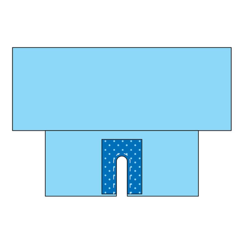 Multigate Drapes & Equipment Covers Spinal Top Drape Adhesive Split / 300(210)cm x 200cm / Sterile Multigate Drape