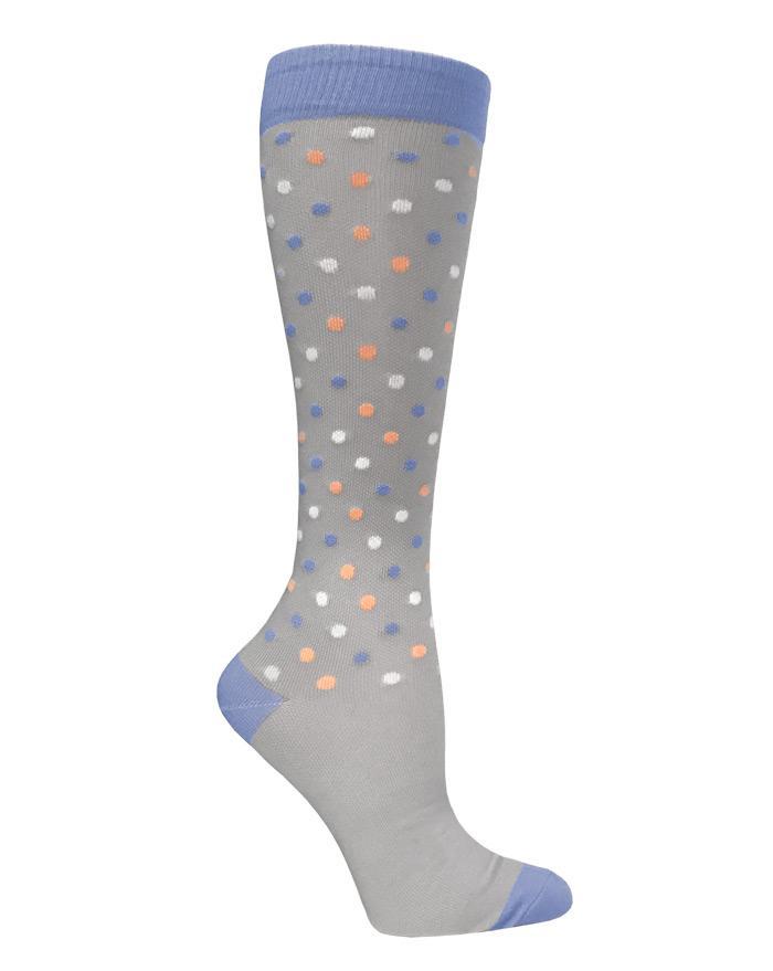 Prestige Medical Socks Candy Dots Grey Prestige 30cm Premium Knit Compression Socks