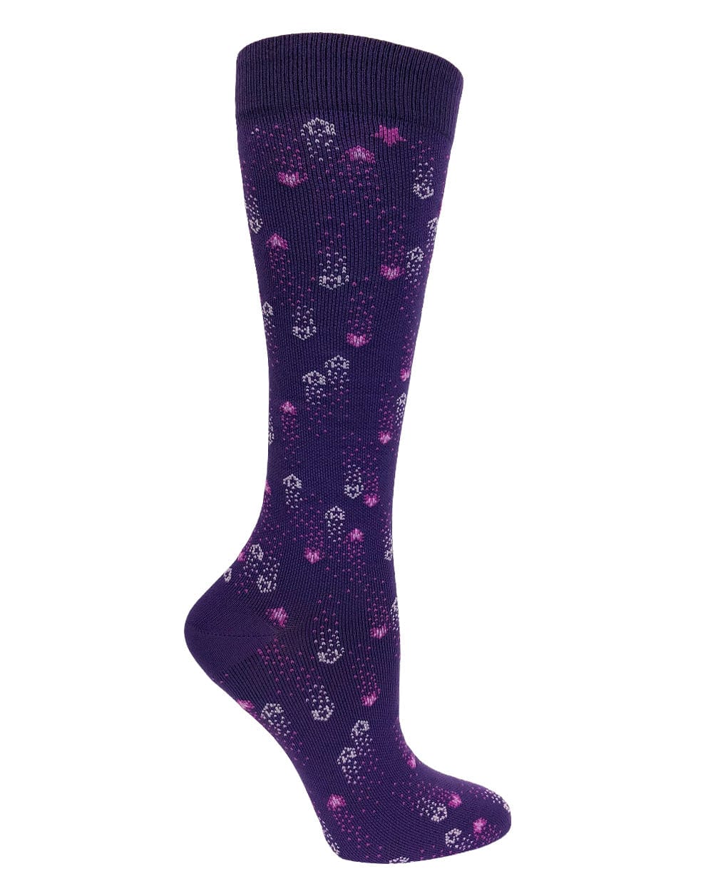 Prestige Medical Socks Shooting Stars Purple Prestige 30cm Premium Knit Compression Socks
