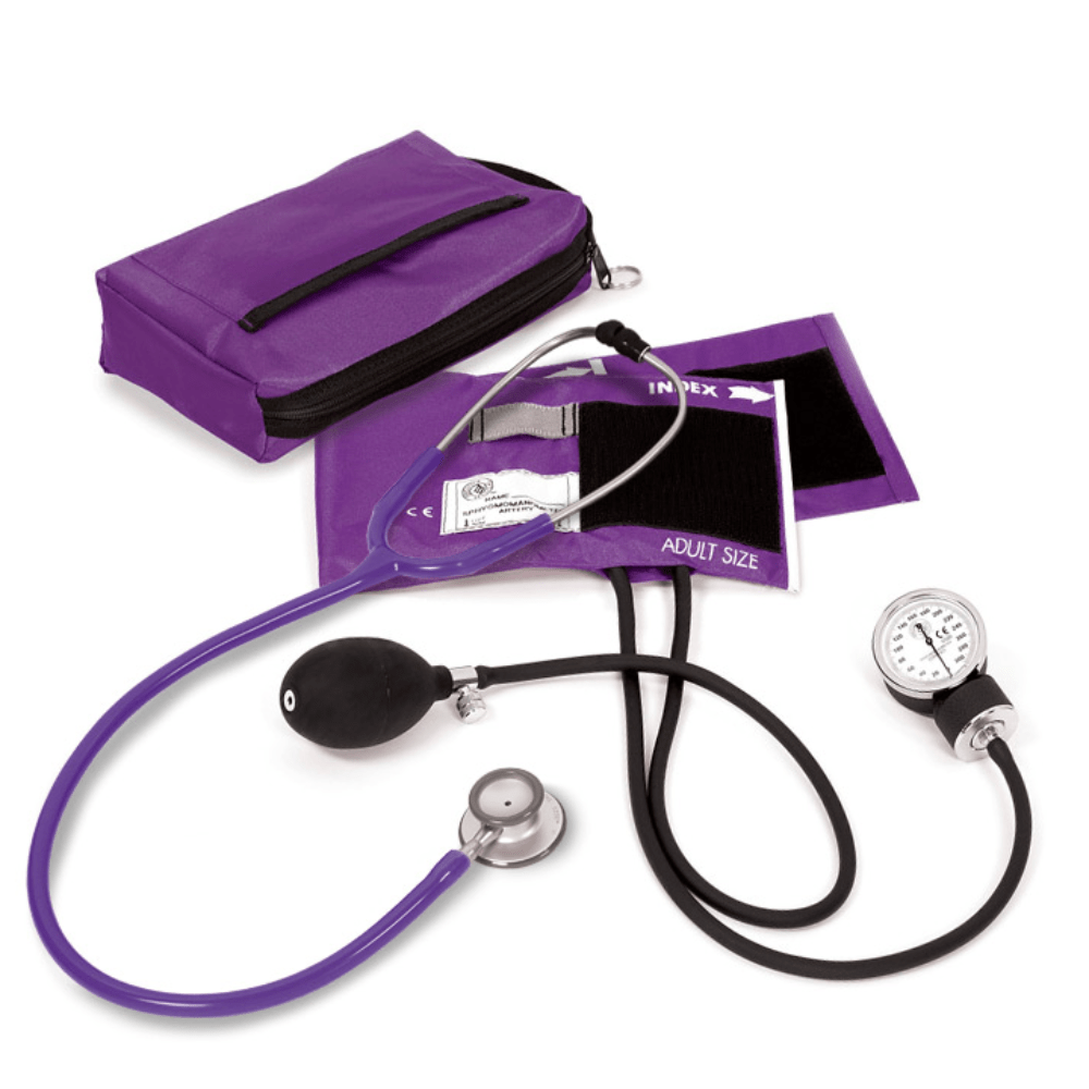 Prestige Medical Sphygmomanometer Kits Purple Prestige Clinical Lite Stethoscope Sphygmomanometer Combination Kit