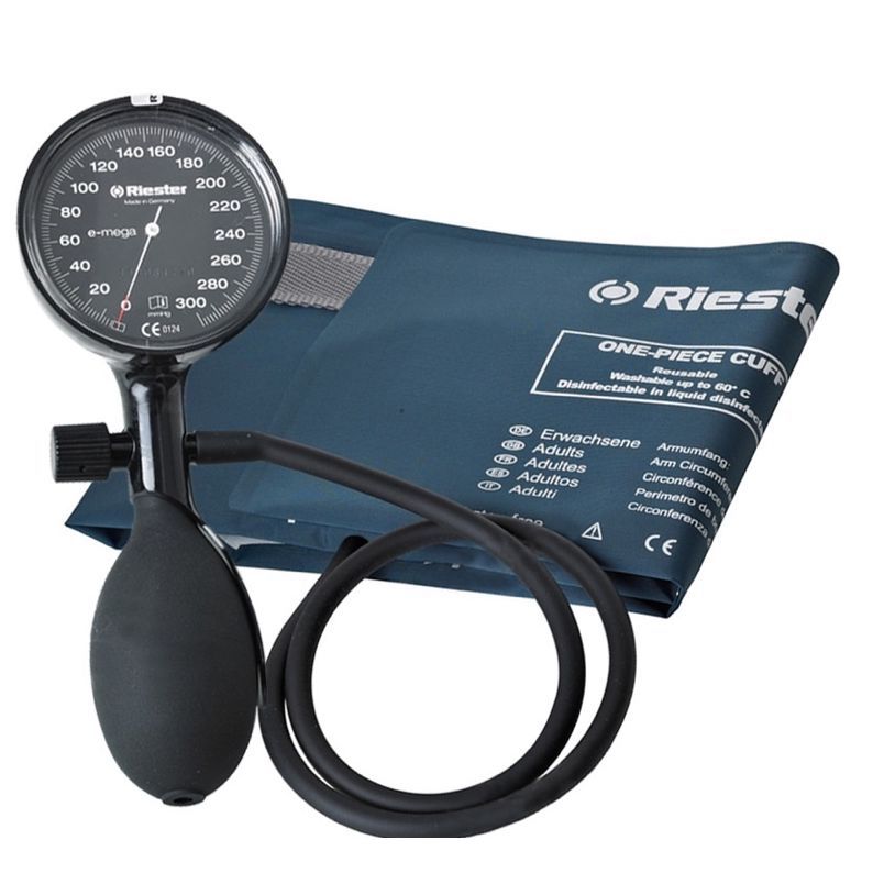 Riester E-Mega 1-Tube Sphygmomanometer Set With Disinfectable One-Piece Cuff