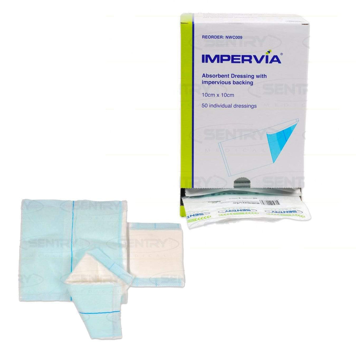 Sentry IMPERVIA Absorbent Dressing with Fluid Resistant Barrier