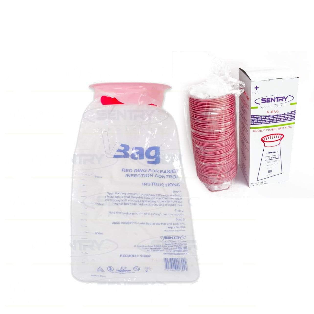 Sentry VBag Emesis Bag Red Ring