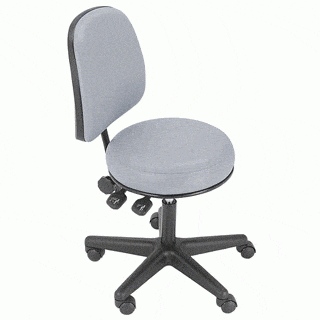 Surgeon Stool with Back Rest Grey