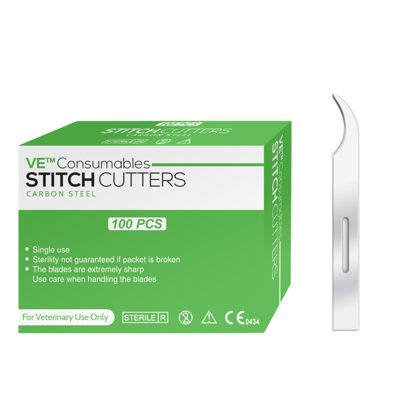 Veterinary Australia Stitch Cutter 65mm Sterile Surgical Carbon Steel (Box of 100)
