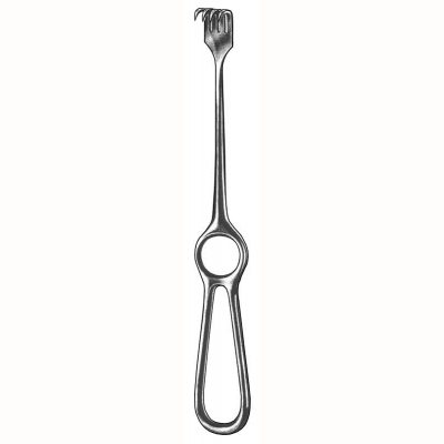 Volkmann Retractor 22cm 4 Prong Blunt